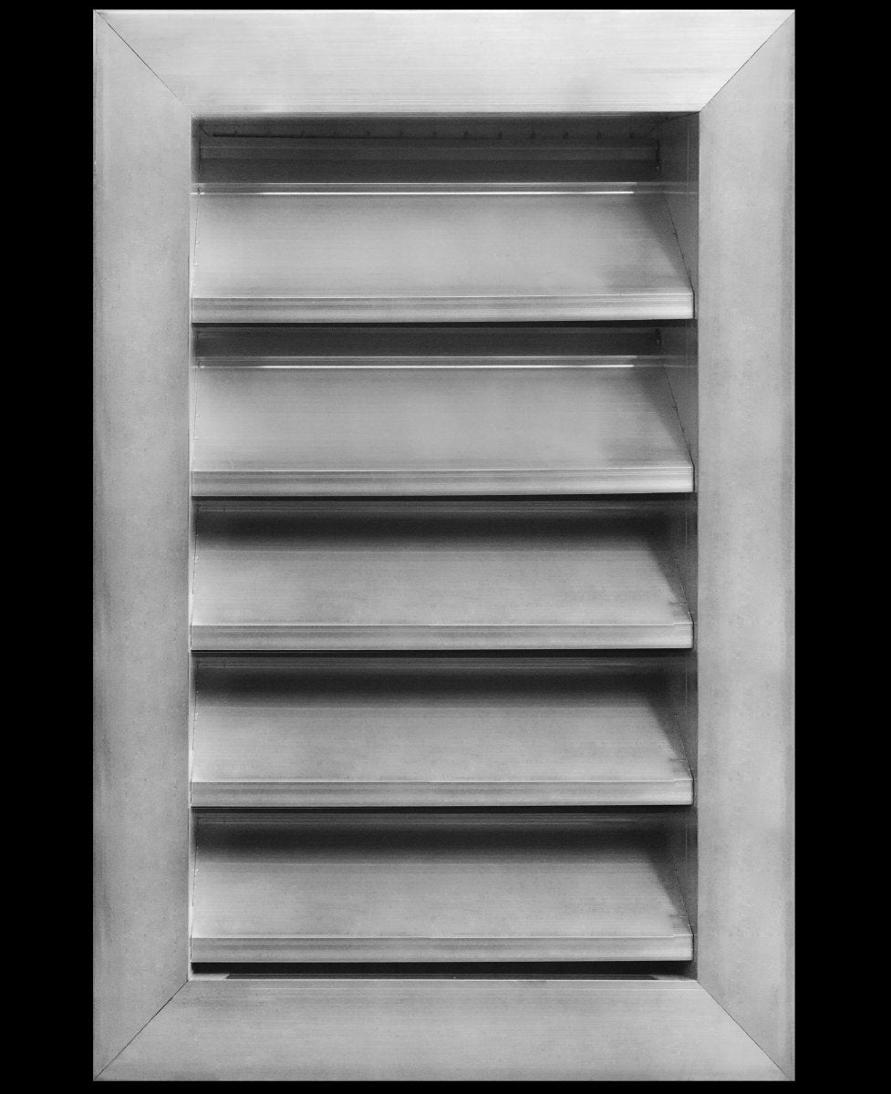 6"w X 12"h Aluminum Exterior Gable Louver Vent for Walls & Crawlspace - Weather - Resistant Air Grille with Screen Mesh - [Outer Dimensions 7.75"w x 13.75"h] - HVAC PremiumLO612