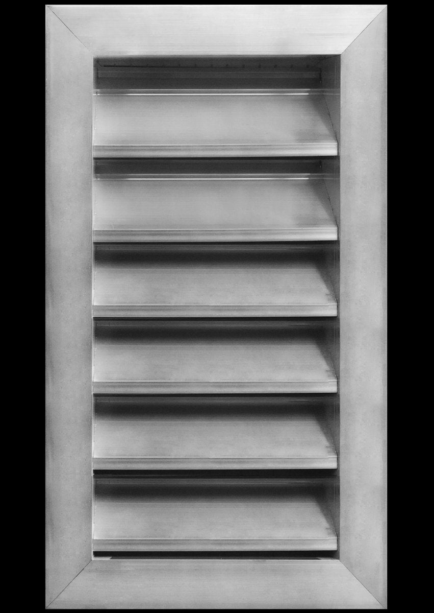 6"w X 14"h Aluminum Exterior Gable Louver Vent for Walls & Crawlspace - Weather - Resistant Air Grille with Screen Mesh - [Outer Dimensions 7.75"w x 15.75"h] - HVAC PremiumLO614