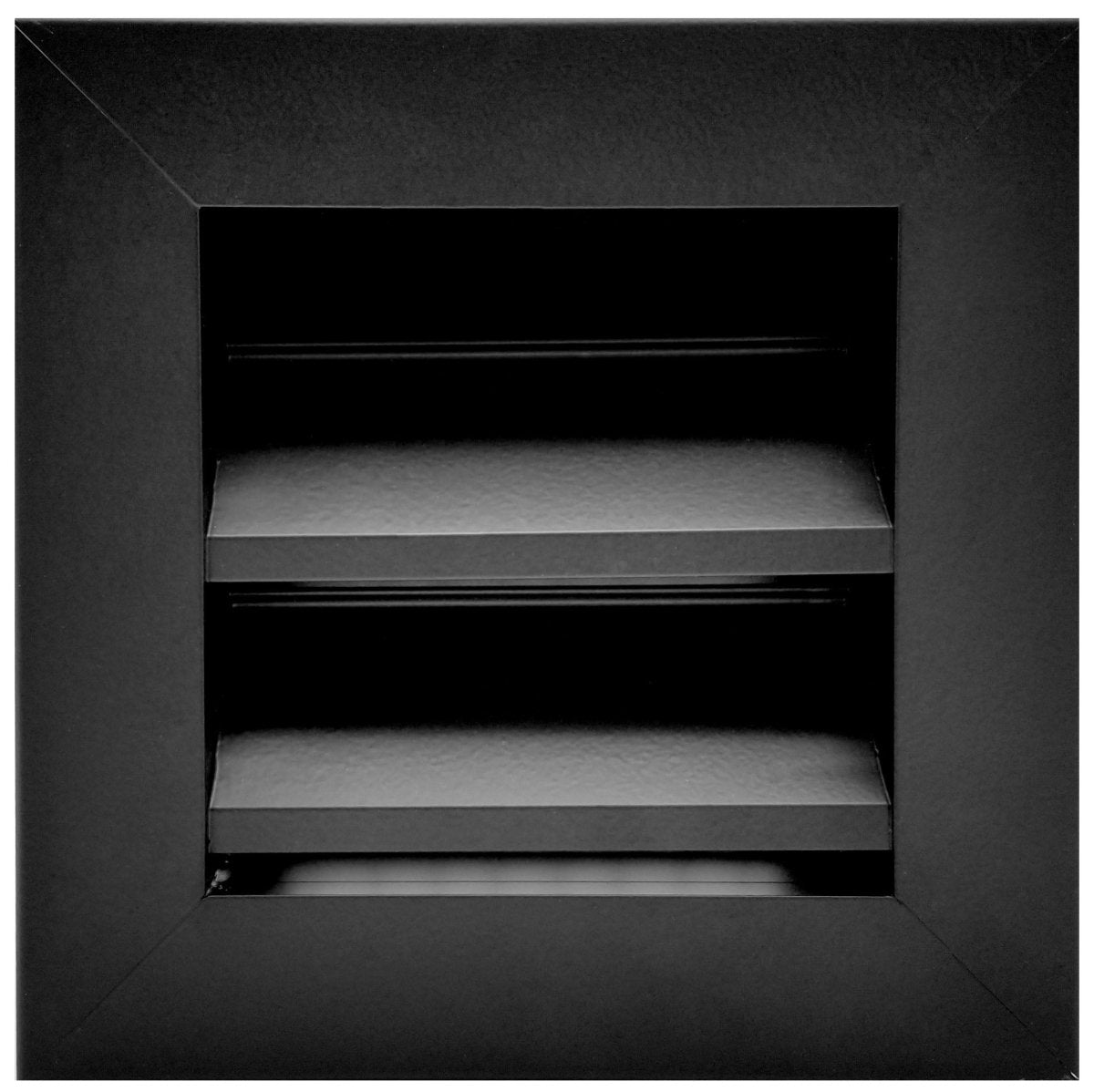 6"w X 6"h Aluminum Exterior Gable Louver Vent for Walls & Crawlspace - Weather - Resistant Air Grille with Screen Mesh - Black [Outer Dimensions 7.75"w x 7.75"h] - HVAC PremiumLO66 BL