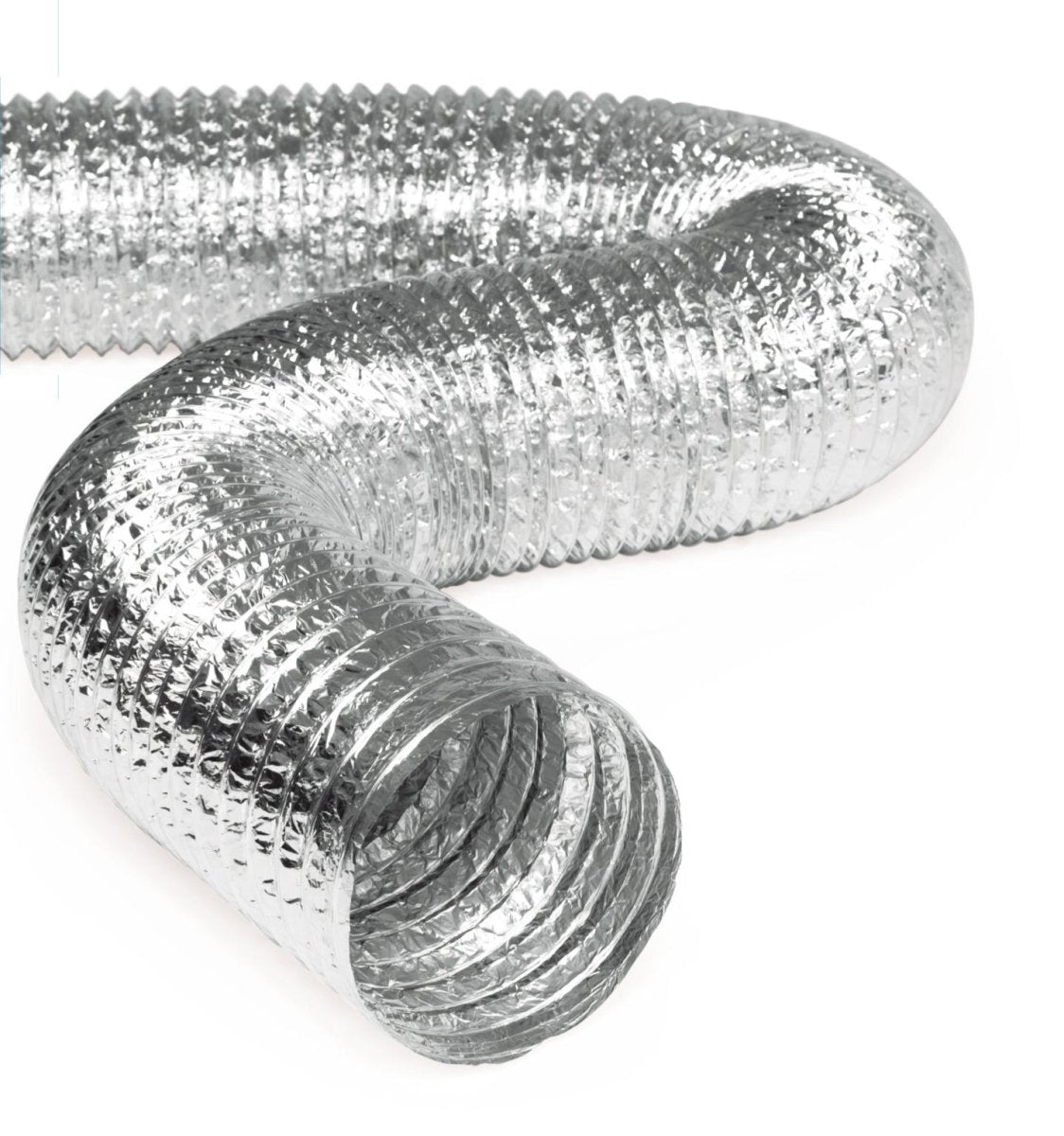 7" Inch Aluminum Hose Flexible Air Duct Pipe for HVAC Flex Ductwork - 10' Feet Long - HVAC Premium7ALMHS10