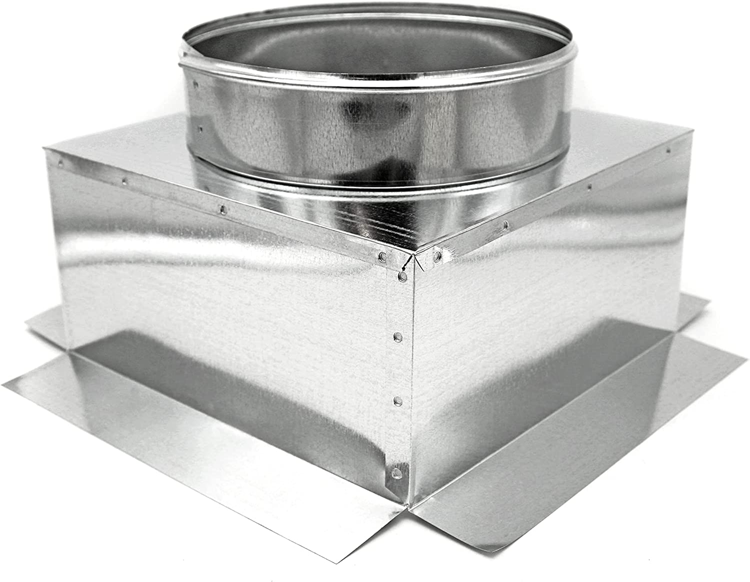 HVAC Plenum Ceiling Box | Top Ceiling Box | 10" X 10" X 8" Galvanized Steel Metal Ceiling Box is Compatible with Duct 8"