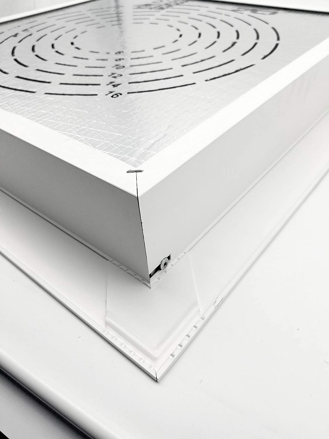 Perforated Return Air Filter Grille with Plenum Box - 24 x 24 T-Bar Lay-in Drop Ceiling