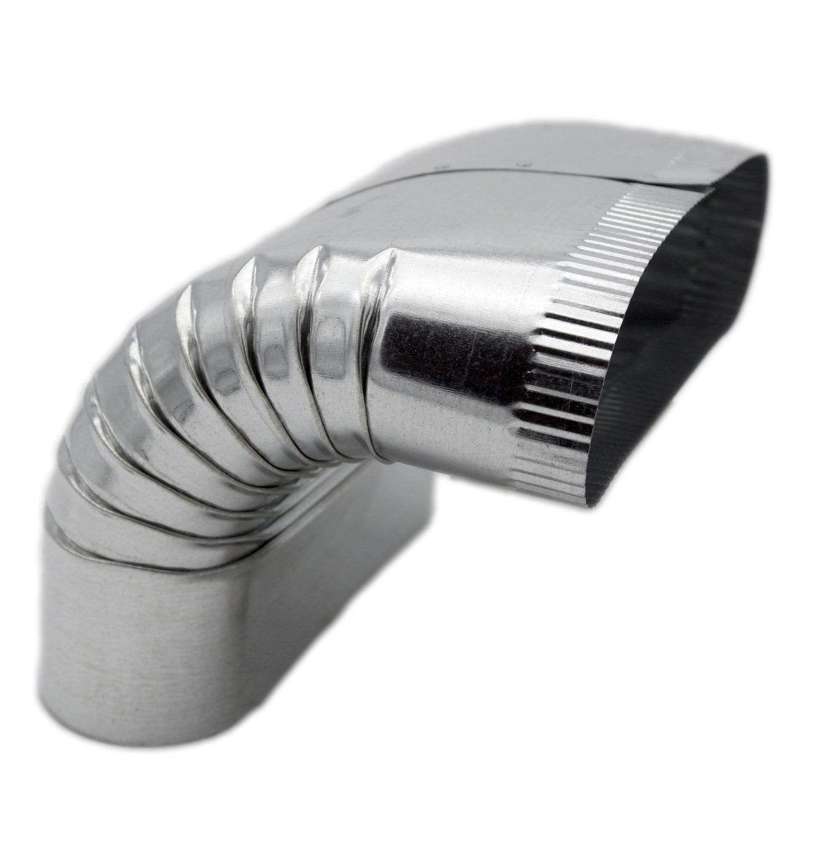 8&quot; Galvanized Sheet Metal 90 Degree Oval Vertical Angle Elbow - HVAC Premium890VRT