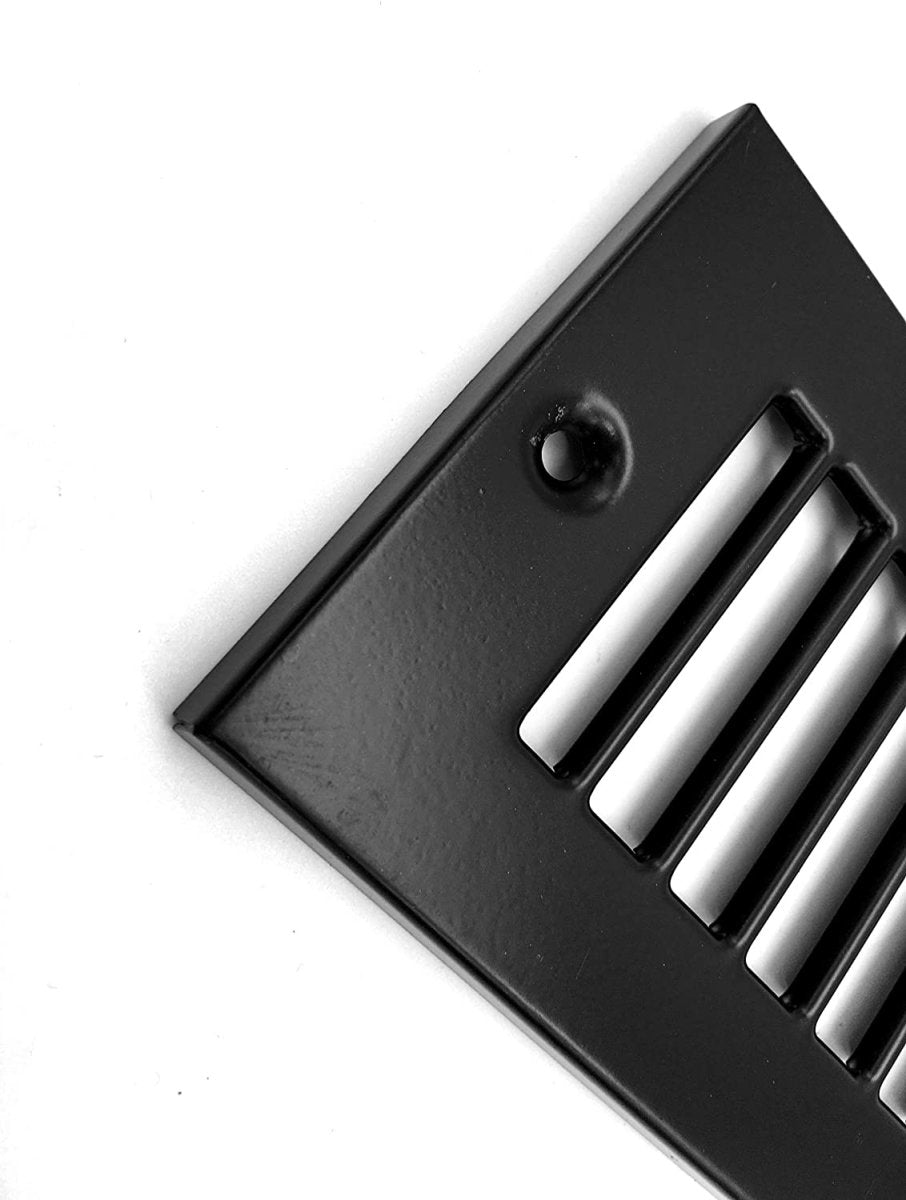 8&quot; X 2&quot; Toe Kick Grille - HVAC Vent Cover [Outer Dimensions: 9.5 X 3.5] - Black - HVAC PremiumTSG28BL
