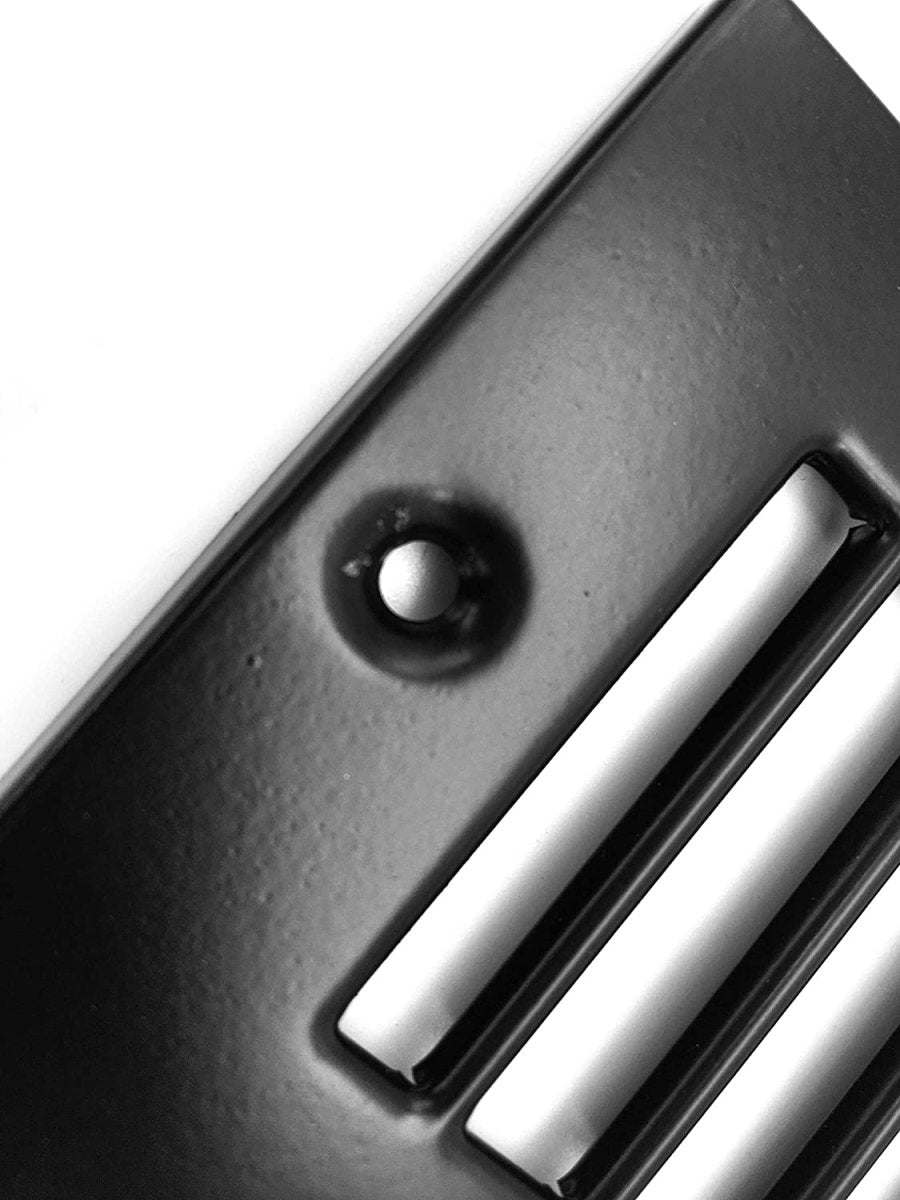 8&quot; X 2&quot; Toe Kick Grille - HVAC Vent Cover [Outer Dimensions: 9.5 X 3.5] - Black - HVAC PremiumTSG28BL