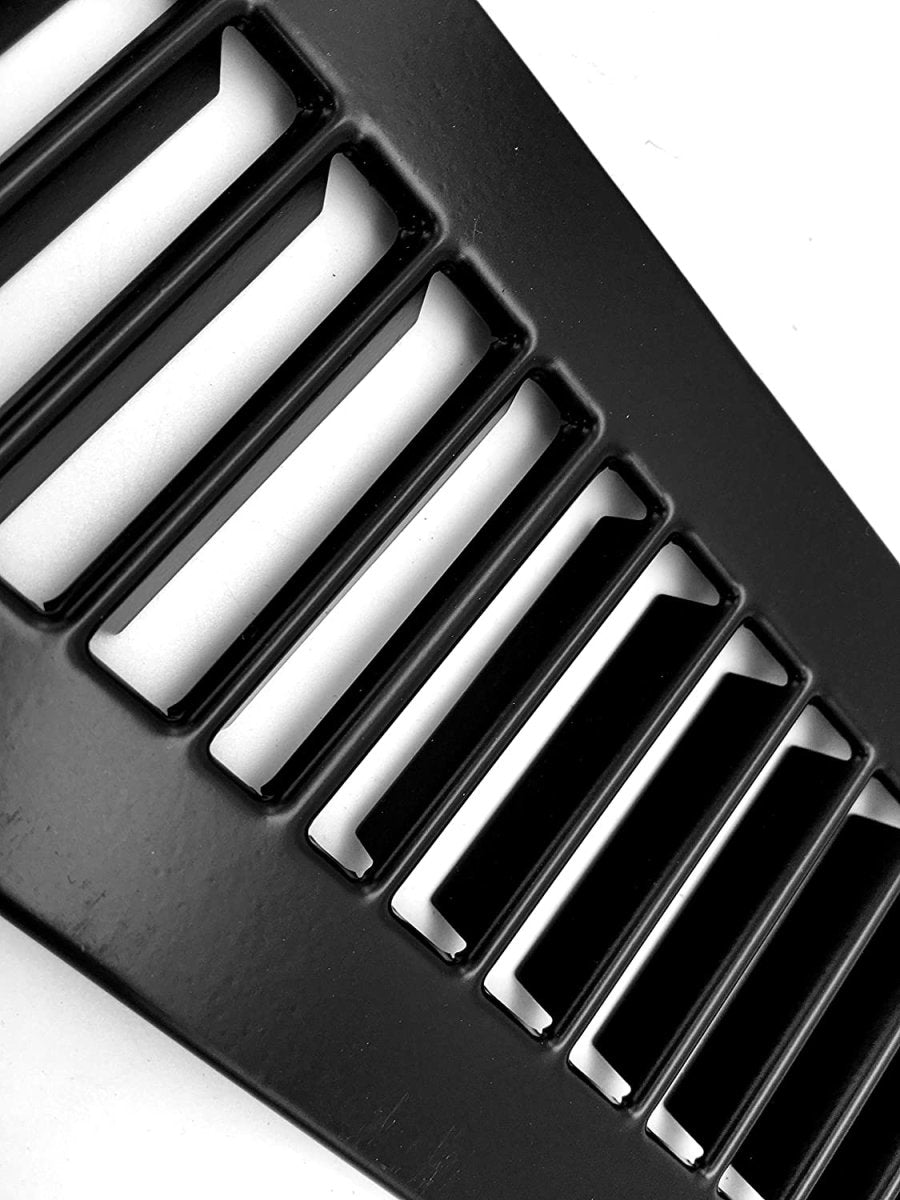 8&quot; X 2&quot; Toe Kick Grille - HVAC Vent Cover [Outer Dimensions: 9.5 X 3.5] - Black - HVAC PremiumTSG28BL
