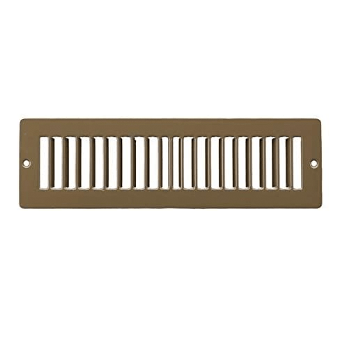 8" X 2" Toe Kick Grille - HVAC Vent Cover [Outer Dimensions: 9.5 X 3.5] - Brown - HVAC PremiumTSG28B
