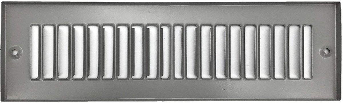 8&quot; X 2&quot; Toe Kick Grille - HVAC Vent Cover [Outer Dimensions: 9.5 X 3.5] - Grey - HVAC PremiumTSG28GR