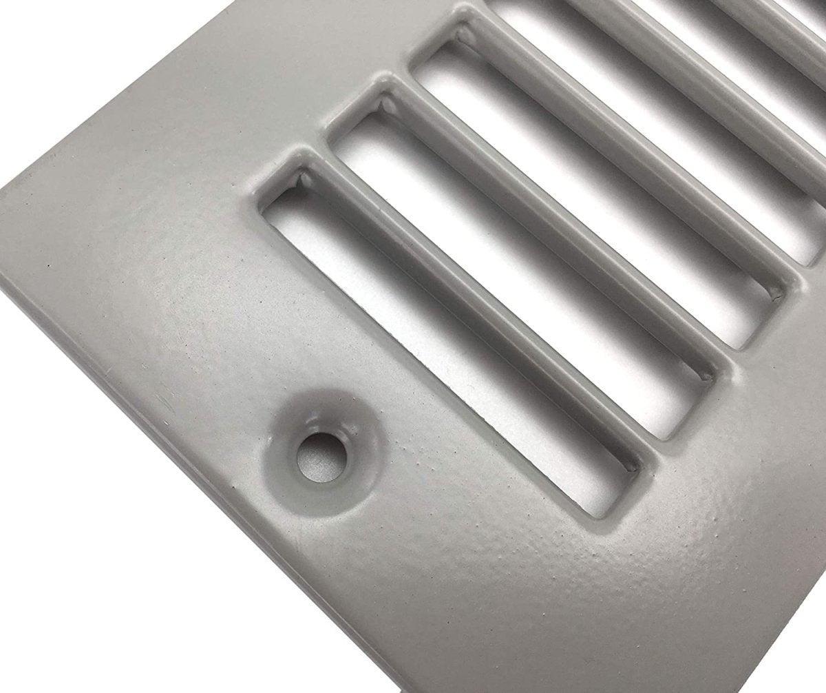 8&quot; X 2&quot; Toe Kick Grille - HVAC Vent Cover [Outer Dimensions: 9.5 X 3.5] - Grey - HVAC PremiumTSG28GR