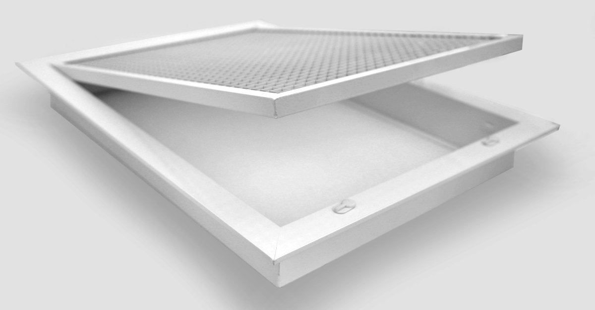 8&quot; x 34&quot; or 34&quot; x 8&quot; Cube Core Eggcrate Return Air Filter Grille for 1&quot; Filter - Aluminum - White [Outer Dimensions: 10.5&quot; X 36.5&quot;] - HVAC PremiumCRFG834