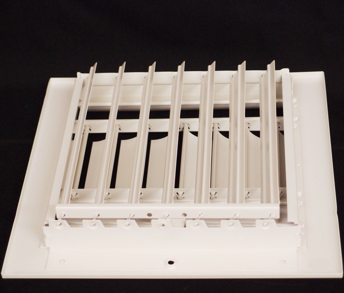 8&quot; X 4&quot; [Duct Opening] 3 - Way Air Vent Adjustable Aluminum Curved Blades Integral Multi - Shutter Damper HVAC Diffuser [Outer Dimensions: 9.75&quot;W X 5.75&quot;H] - HVAC PremiumMFACRA84W3