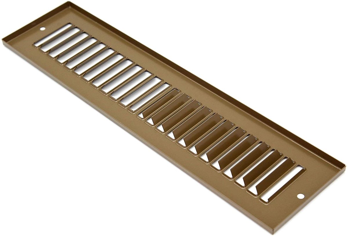 8&quot; X 4&quot; Toe Kick Grille - HVAC Vent Cover [Outer Dimensions: 9.5 X 5.5] - Brown - HVAC PremiumTSG48B