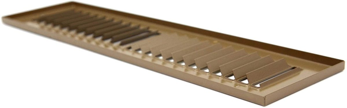 8&quot; X 4&quot; Toe Kick Grille - HVAC Vent Cover [Outer Dimensions: 9.5 X 5.5] - Brown - HVAC PremiumTSG48B