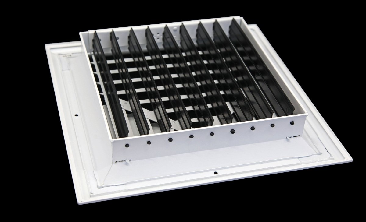 8&quot; x 8&quot; 3 - WAY SUPPLY GRILLE - DUCT COVER &amp; DIFFUSER - LOW NOISE - For Ceiling - With Opposing Damper Blades - HVAC PremiumV883CLNGDSR FBA