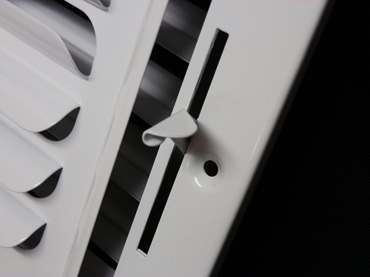 8&quot; x 8&quot; 4 - Way Curved Blade Supply Grille, With Damper &amp; Lever, Fixed Blades - HVAC PremiumG884CUBL FBA