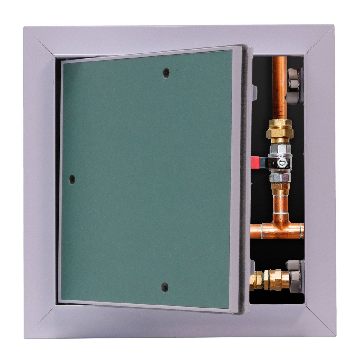 8&quot; X 8&quot; Aluminum Access Panel Gypsum Board/Sheet Rock Door For Wall / Ceiling Application (PUSH - LOCK DOOR) With Frame - [Outer Dimensions: 9&quot; Width X 9&quot; Height] - HVAC PremiumAD - A - 333 - 8x8