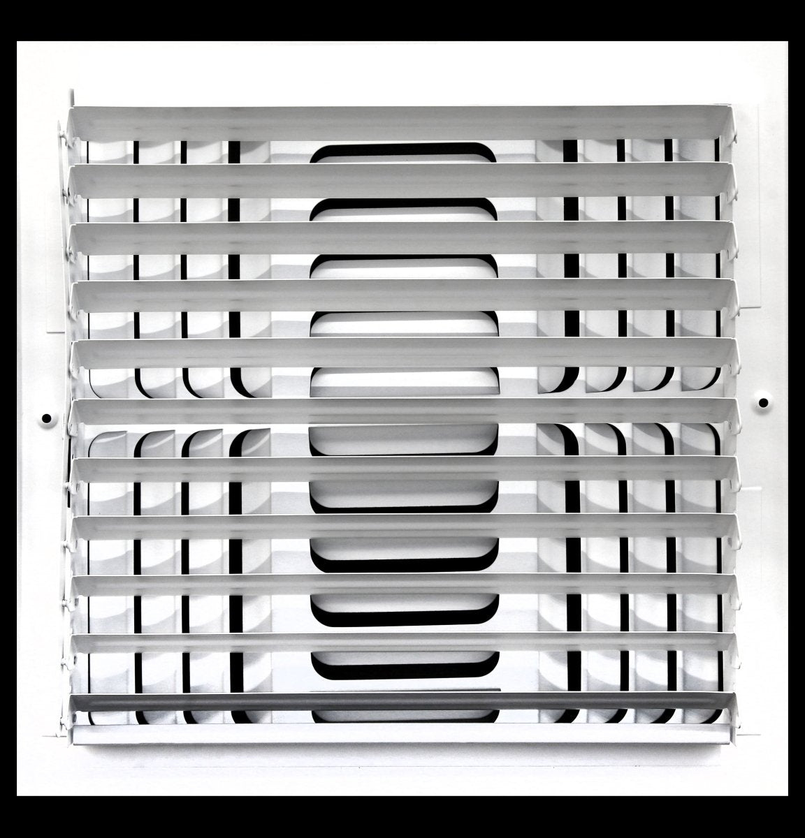 8&quot; X 8&quot; [Duct Opening] 3 - Way Fixed Curved Blade Air Supply Diffuser Register Vent Cover Grille [Outer Dimensions: 9.75&quot;H X 9.75&quot;H] - HVAC PremiumCB88W1 HP