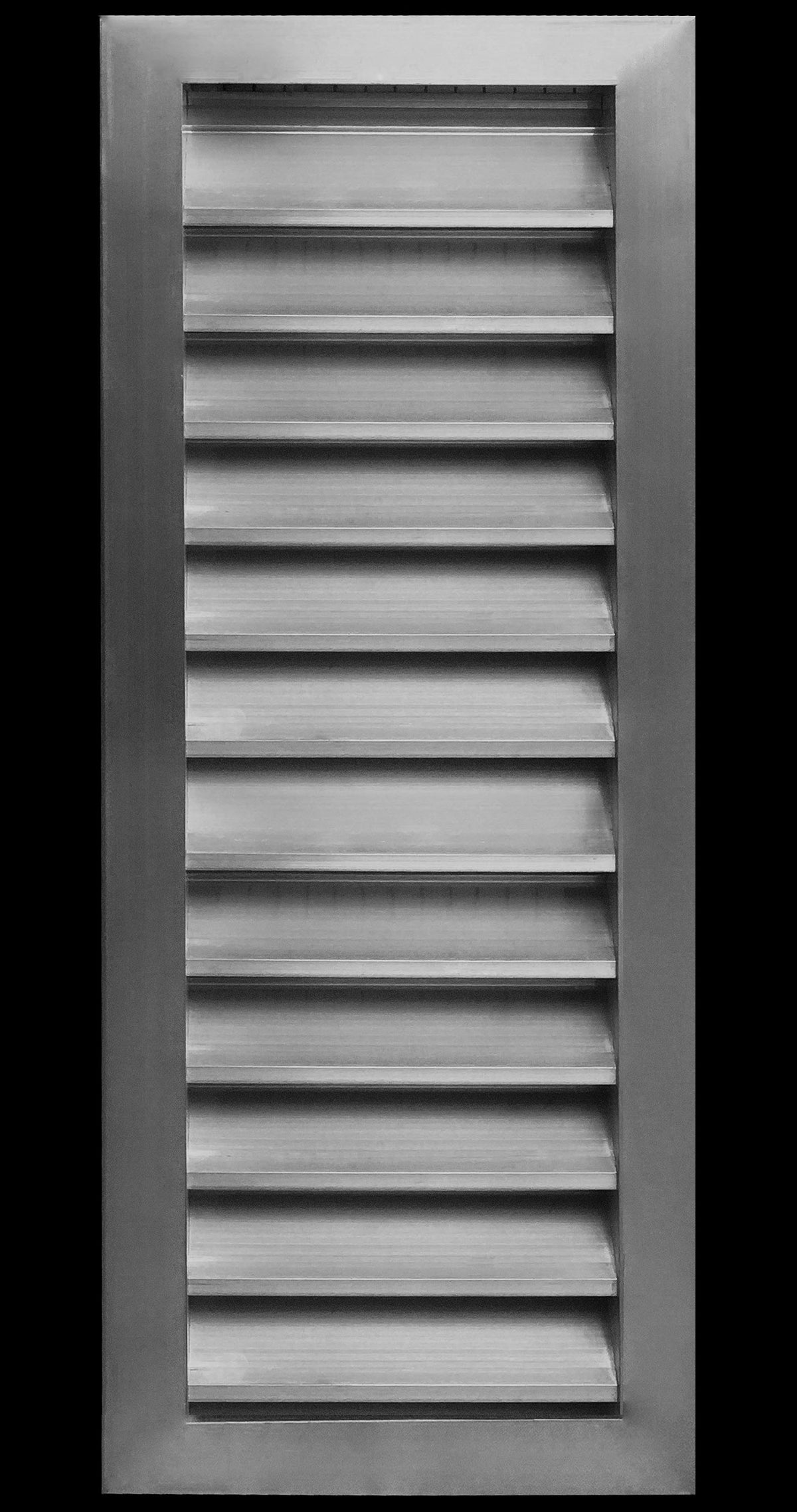 8&quot;w X 26&quot;h Aluminum Outdoor Weather Proof Louvers - Rain &amp; Waterproof Air Vent With Screen Mesh