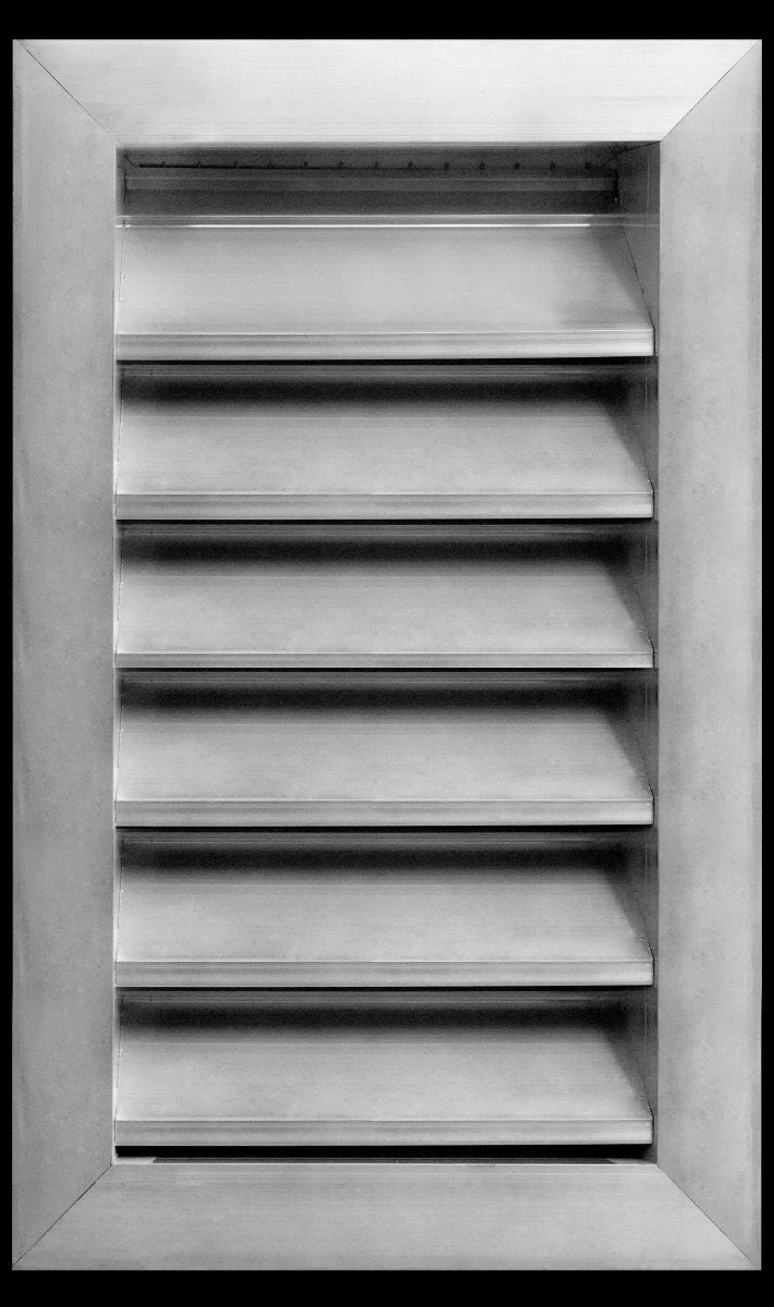 8"w X 14"h Aluminum Exterior Gable Louver Vent for Walls & Crawlspace - Weather - Resistant Air Grille with Screen Mesh - [Outer Dimensions 9.75"w x 15.75"h] - HVAC PremiumLO814