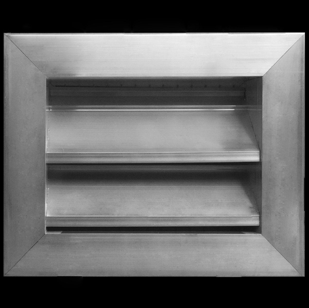 8"w X 6"h Aluminum Exterior Gable Louver Vent for Walls & Crawlspace - Weather - Resistant Air Grille with Screen Mesh - [Outer Dimensions 9.75"w x 7.75"h] - HVAC PremiumLO86