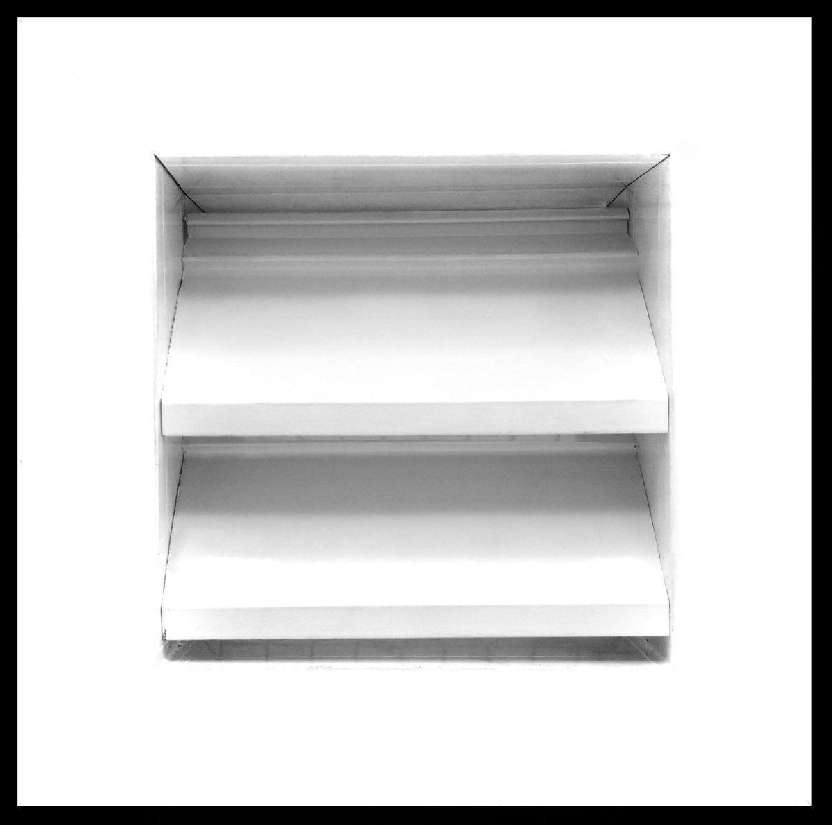 8"w X 8"h Aluminum Exterior Gable Louver Vent for Walls & Crawlspace - Weather - Resistant Air Grille with Screen Mesh - White [Outer Dimensions 9.75"w x 9.75"h] - HVAC PremiumLO88 WT