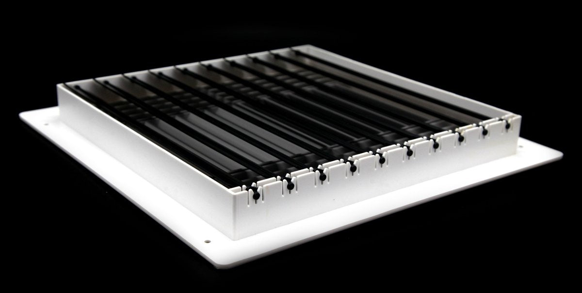 8&quot;W X 8&quot;H [Duct Opening] Never Rust Plastic 4 - Way - Vertical Air Supply Register - HVAC Vent Duct Grille - Off White [Outer Dimensions: 9.75&quot;W X 9.75&quot;H] - HVAC PremiumPL88W4 Off White HP