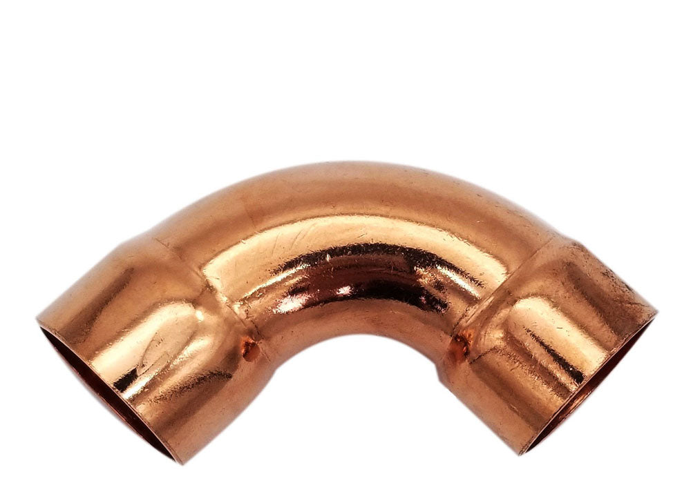 90 degree long turn radius copper elbow