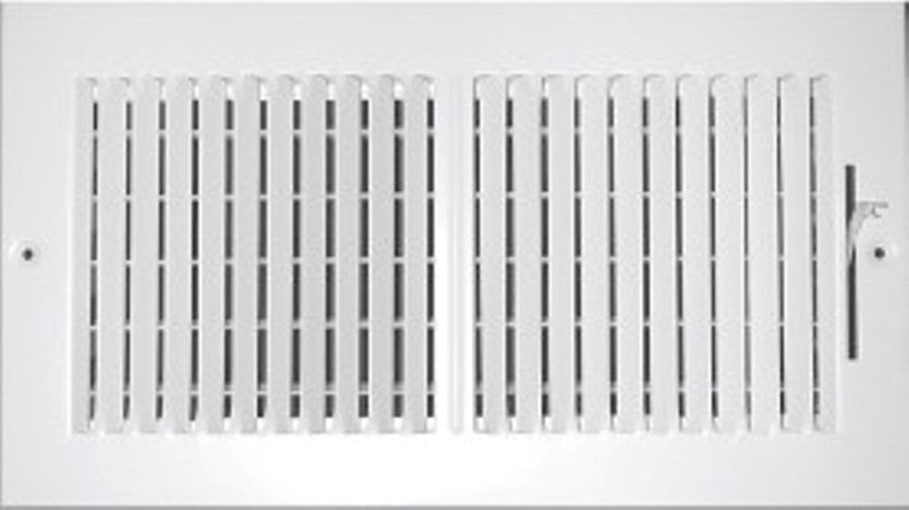 24&quot; X 10&quot; 2-Way Vertical AIR SUPPLY GRILLE - DUCT COVER &amp; DIFFUSER - Flat Stamped Face