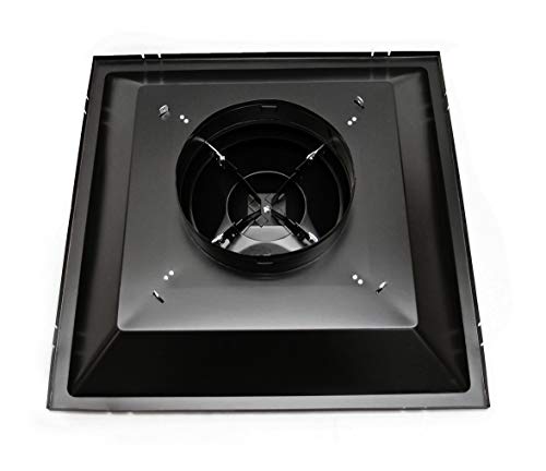 Drop Ceiling HVAC Supply Grille - For T-Bar Lay-In - 2 Coned - 24&quot; x 24&quot; - For 14&quot; Vent Connection - Black