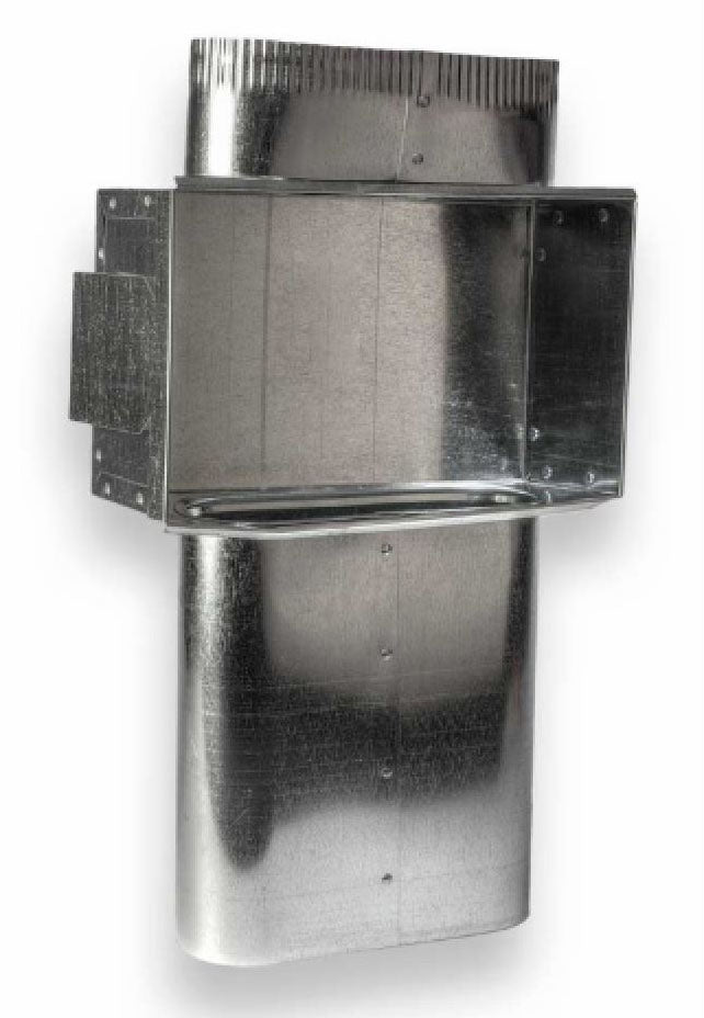 HVAC Premium Double Oval Stack Head 6&quot; Throat Duct Fitting | Galvanized Sheet Metal Oval Stack Head | 12&quot; X 6&quot; - 6&quot; HI-LO Oval STHD is Compatible with Duct 6&quot;