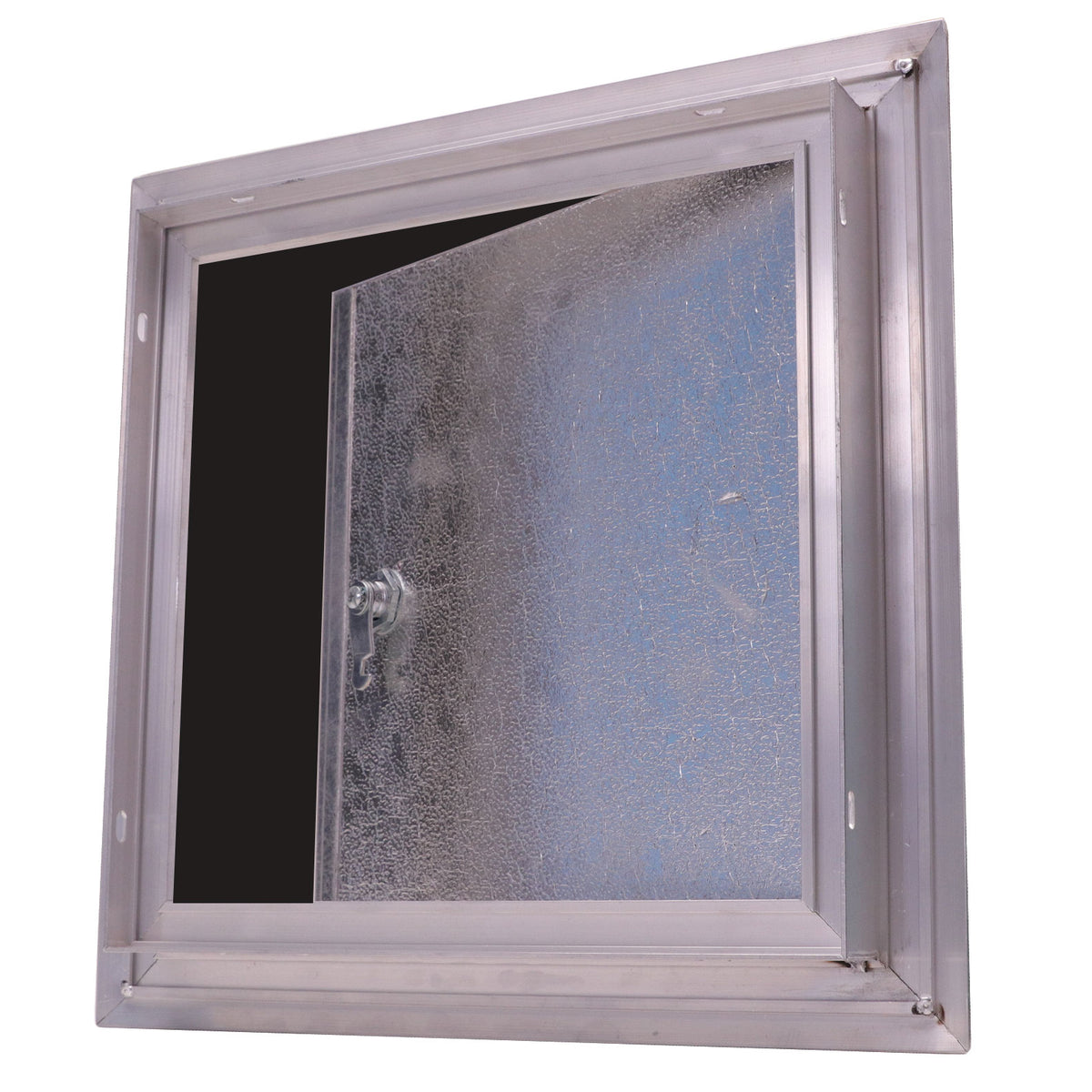 12&quot; X 12&quot; Aluminum Color Insulated Fire Rated Access Panel Door For Wall / Ceiling Application (Lock and Key) With Frame - [Outer Dimensions: 13&quot; Width X 13&quot; Height]