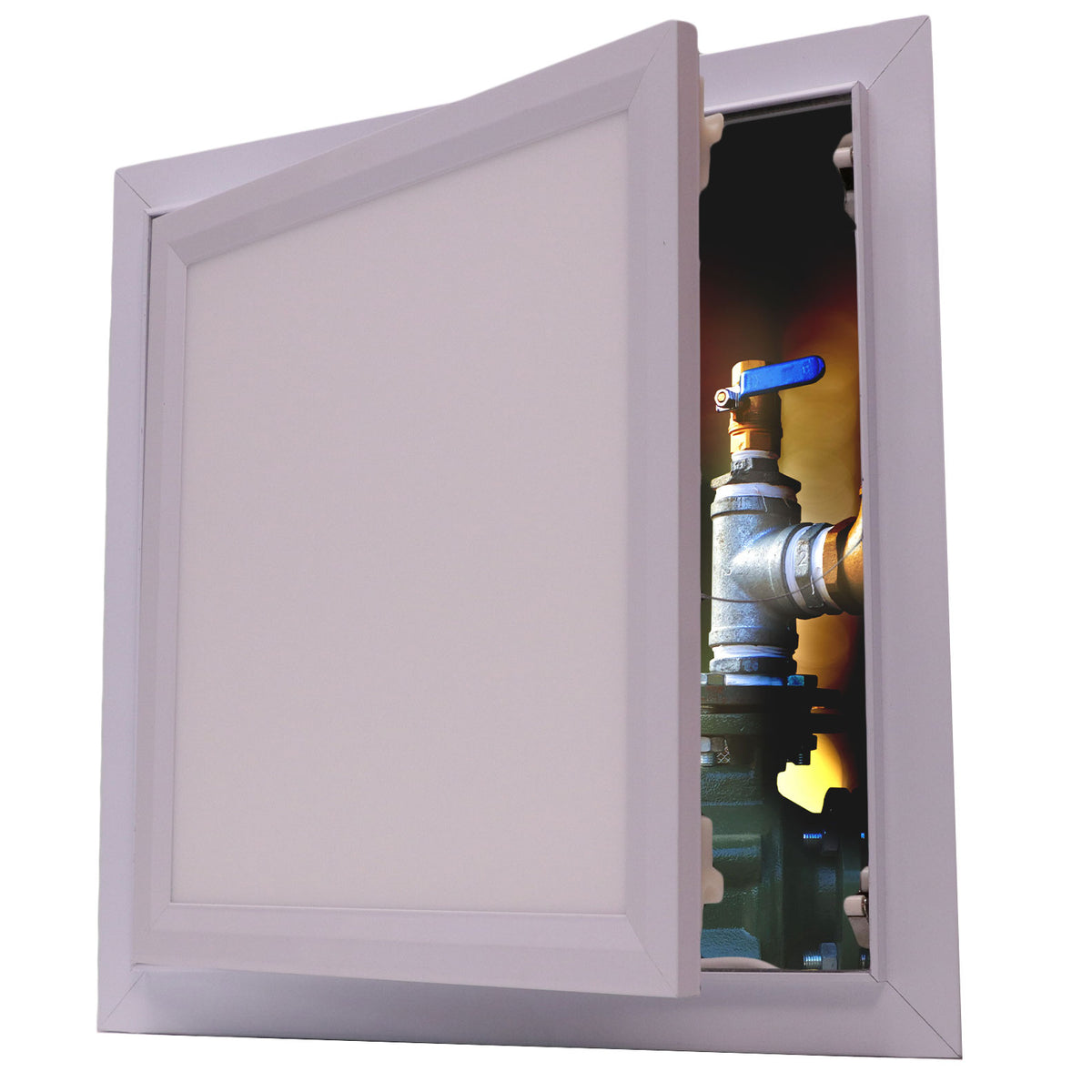12&quot; X 24&quot; Aluminum LED Light Access Panel Door For Wall / Ceiling Application (Push-Lock) With Frame - [Outer Dimensions: 13&quot; Width X 25&quot; Height]