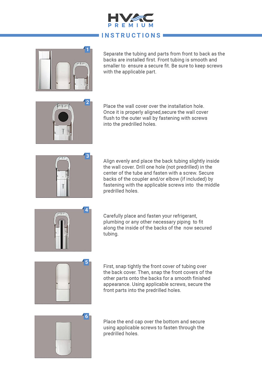 HVAC Premium ABS Plastic Decorative Line Set Cover Socket for Ductless Mini Split Air Conditioners - Pipe Cover - 4&quot; - Beige