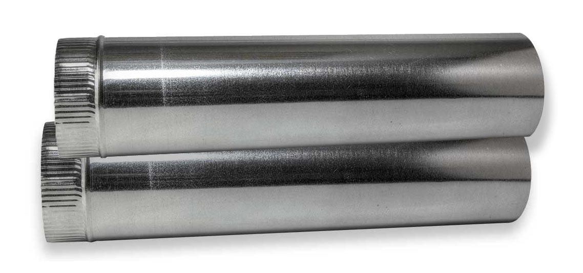 5 Pack 18&quot; Round x 24&quot; long - total 10 feet of pipe  - Round Duct Sheet Metal Pipe - 30 Gauge Galvanized - Crimped End Connection [5 pcs 2&#39;]