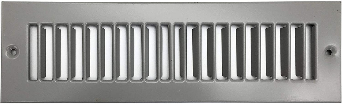 6&quot; X 8&quot; Toe Space Grille - HVAC Vent Cover - Grey