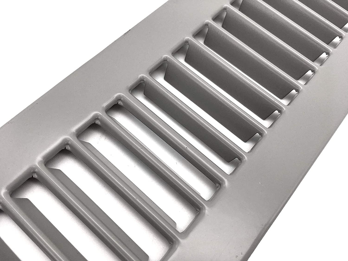 6&quot; X 8&quot; Toe Space Grille - HVAC Vent Cover - Grey