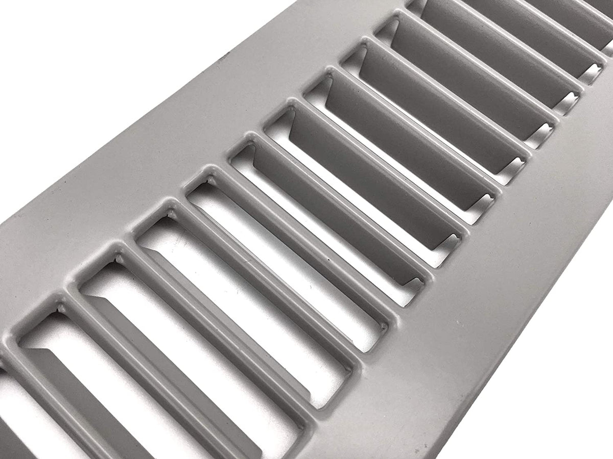 10&quot; X 4&quot; Toe Space Grille - HVAC Vent Cover - Gray