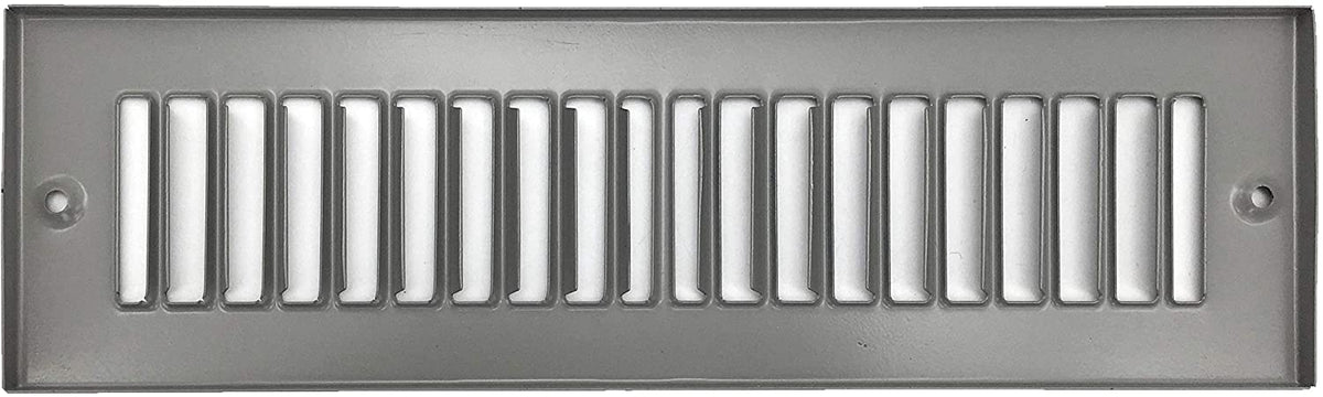 10&quot; x 2 Toe Space Grille - HVAC Vent Cover - Gray