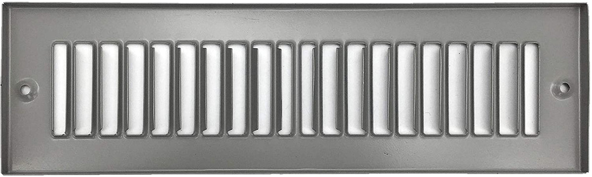 6&quot; X 8&quot; Toe Space Grille - HVAC Vent Cover - Grey