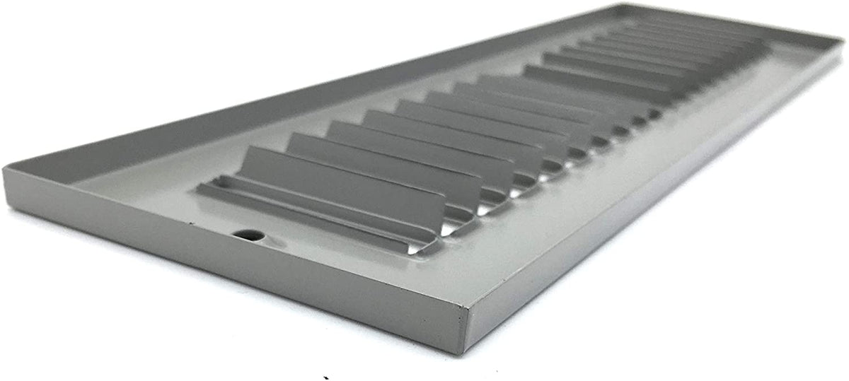 6&quot; X 8&quot; Toe Space Grille - HVAC Vent Cover - Grey