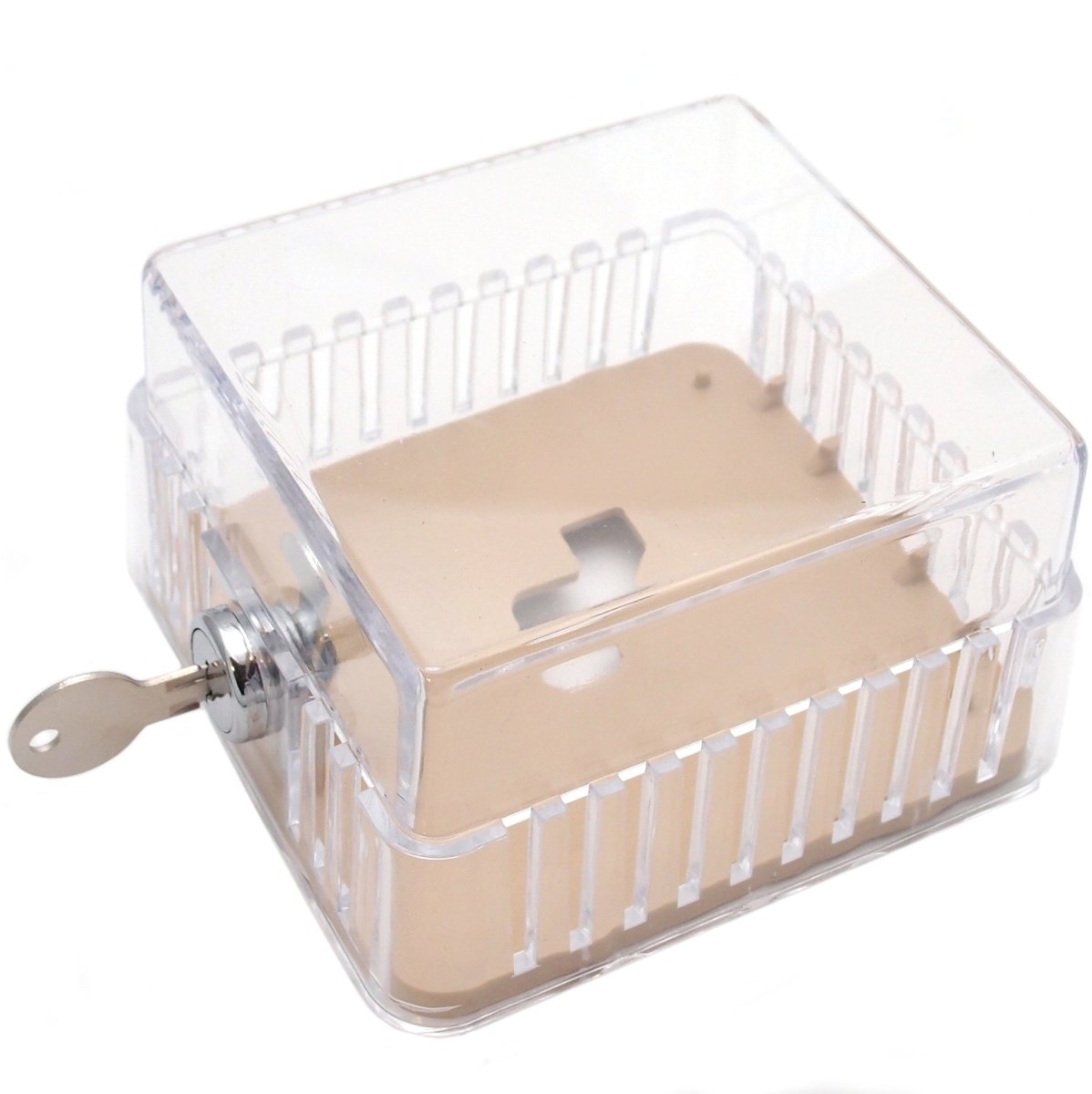 Clear Plastic Elite Thermostat Cover - Solid Base - 3 - 7/8" x 3 - 1/2" - HVAC PremiumF29 - 0225