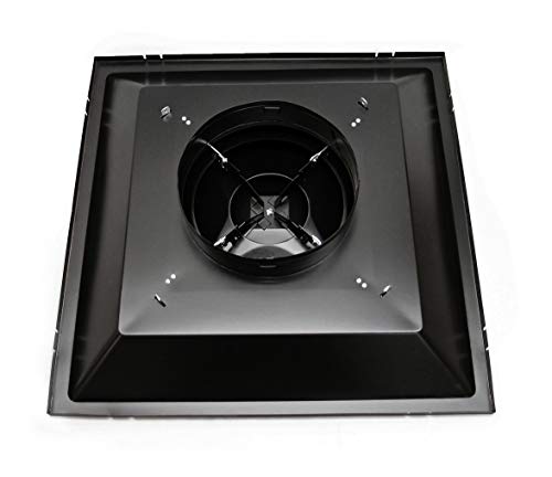 Drop Ceiling HVAC Supply Grille - For T-Bar Lay-In - 3 Coned - 24&quot; x 24&quot; - For 14&quot; Vent Connection - Black