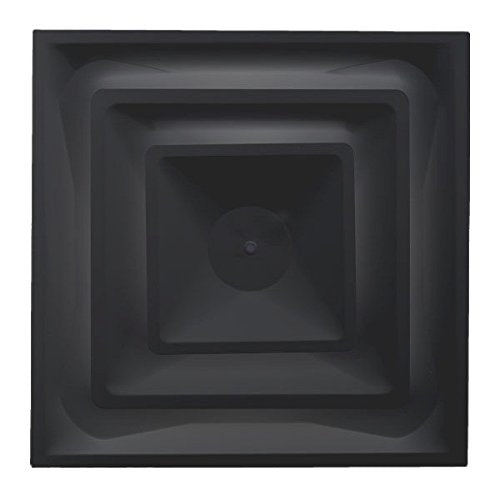 Drop Ceiling HVAC Supply Grille - For T - Bar Lay - In - 2 Coned - 24" x 24" - For 10" Vent Connection - Black - HVAC PremiumGRD2C10 Black