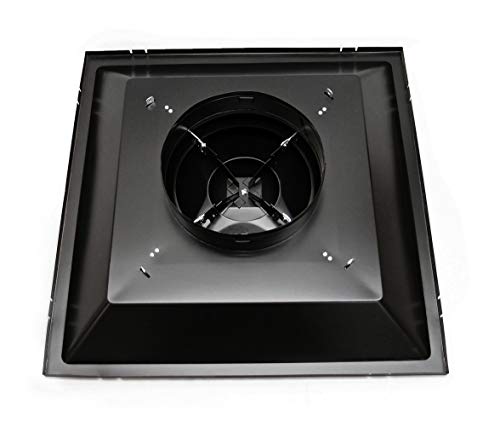 Drop Ceiling HVAC Supply Grille - For T - Bar Lay - In - 3 Coned - 24&quot; x 24&quot; - For 6&quot; Vent Connection - Black - HVAC PremiumGRDC6 Black