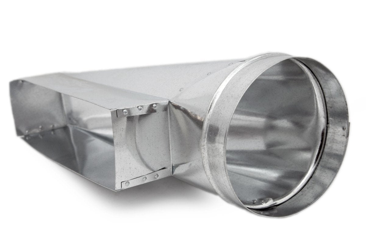End Register Duct Boots - 6&quot; X 4&quot; X 5&quot; Round End Center is Compatible with Duct 5&quot; - HVAC Premium645FLBORENDCNTR