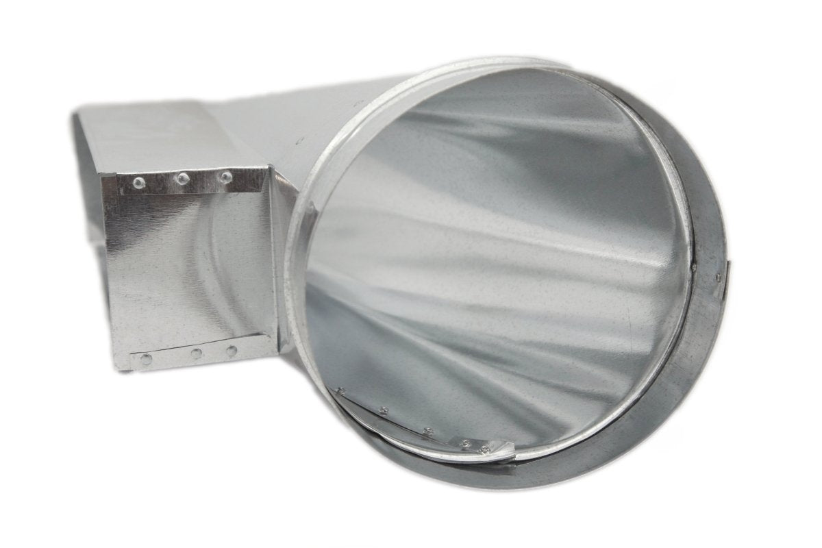 End Register Duct Boots - 6&quot; X 4&quot; X 5&quot; Round End Center is Compatible with Duct 5&quot; - HVAC Premium645FLBORENDCNTR