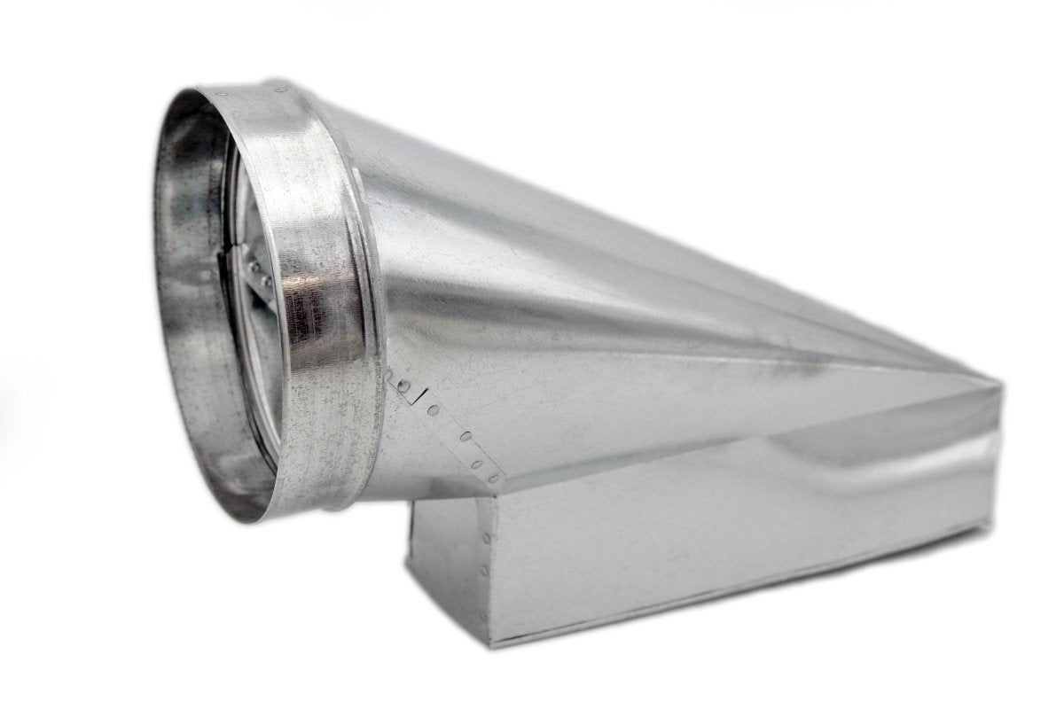 End Register Duct Boots - 6&quot; X 4&quot; X 5&quot; Round End Center is Compatible with Duct 5&quot; - HVAC Premium645FLBORENDCNTR