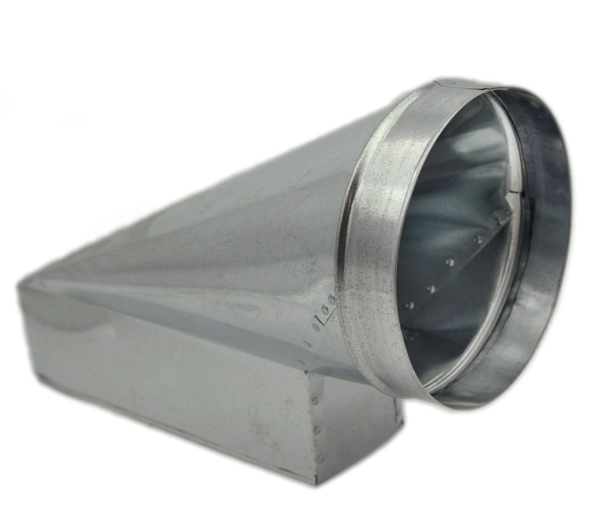 End Register Duct Boots - 6&quot; X 4&quot; X 5&quot; Round End Center is Compatible with Duct 5&quot; - HVAC Premium645FLBORENDCNTR