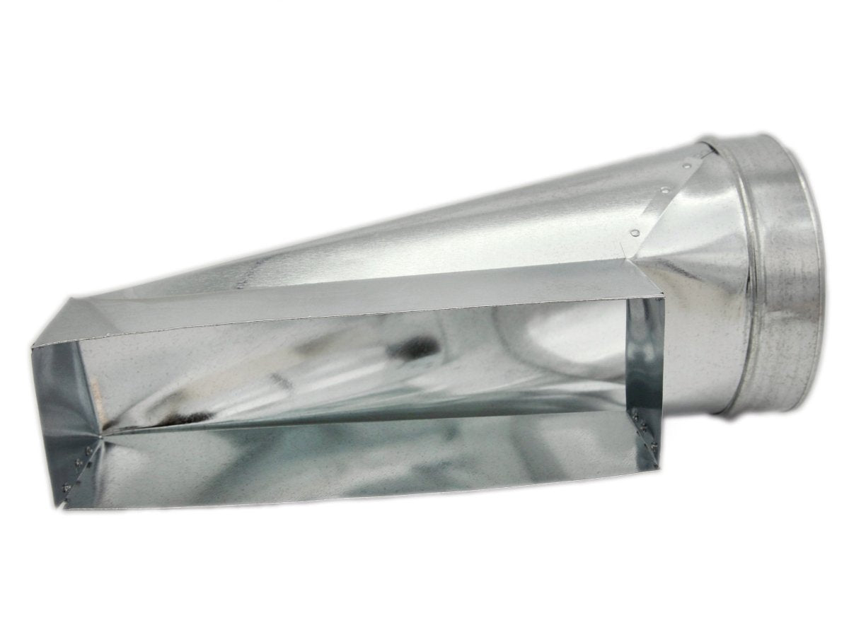 End Register Duct Boots - 6&quot; X 4&quot; X 5&quot; Round End Center is Compatible with Duct 5&quot; - HVAC Premium645FLBORENDCNTR