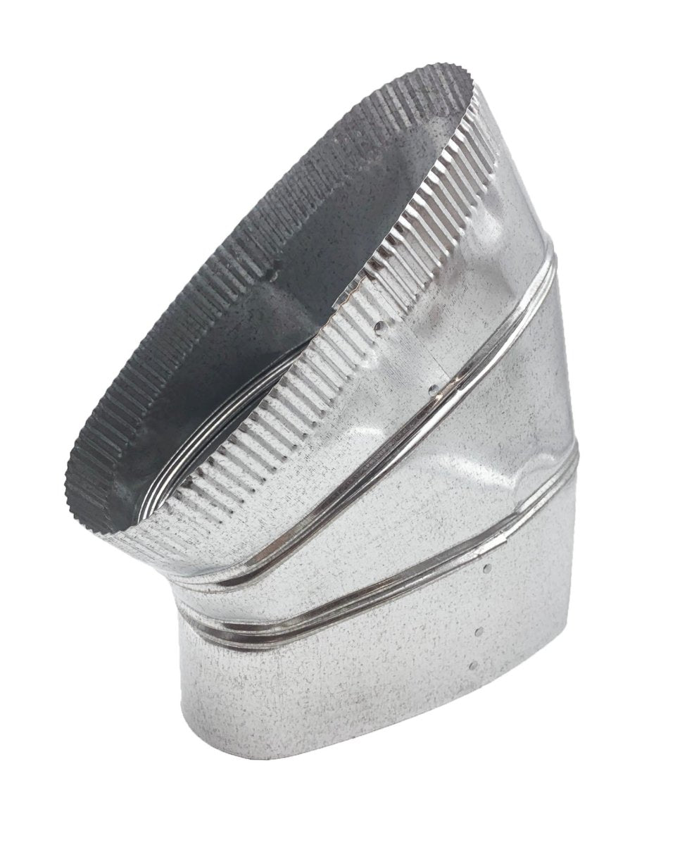 Flat Elbow Transition - 7&quot; Sheet Metal 45 - Degree Oval Flat Duct Angle - is Compatible with Duct 7&quot; - HVAC Premium745FLT